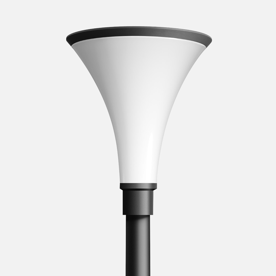 Edge-lit pole-top luminaire